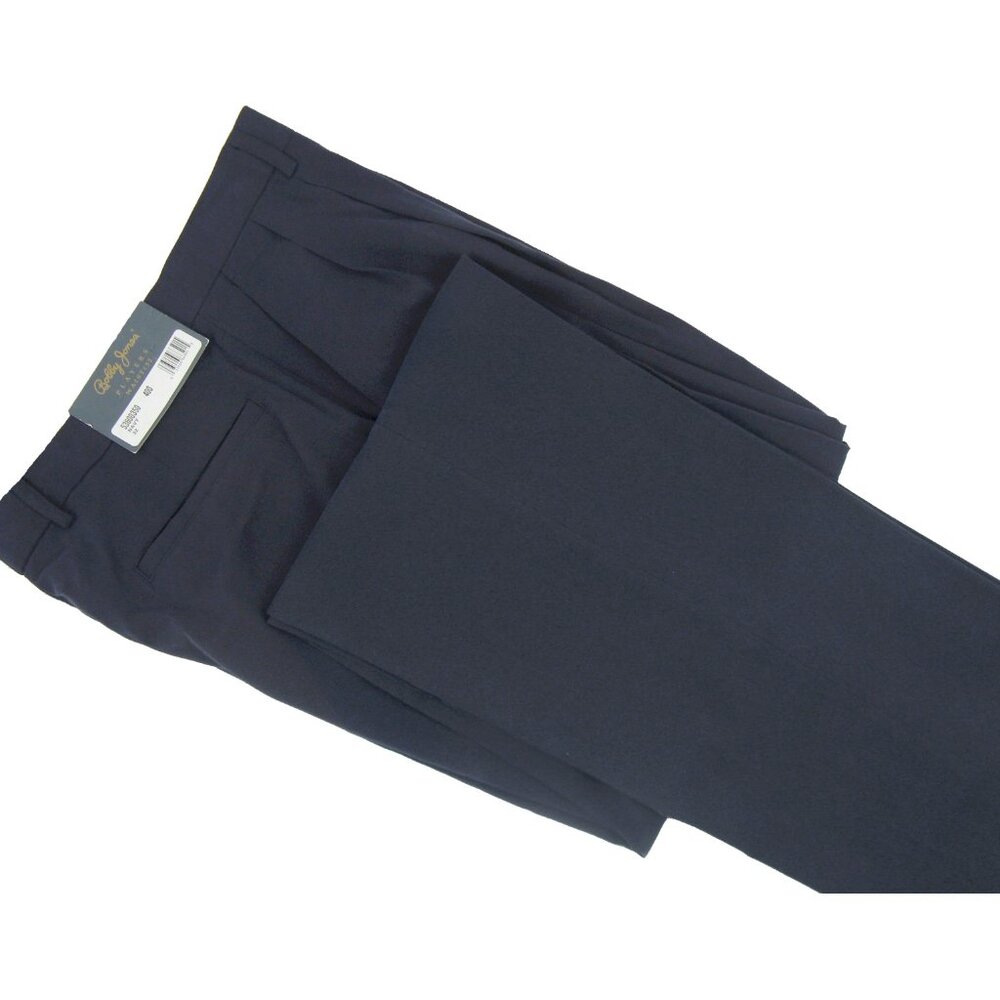NEW Bobby Jones Players Pants!  32  Navy  Smooth Brushed Cotton & Tencel Pleated